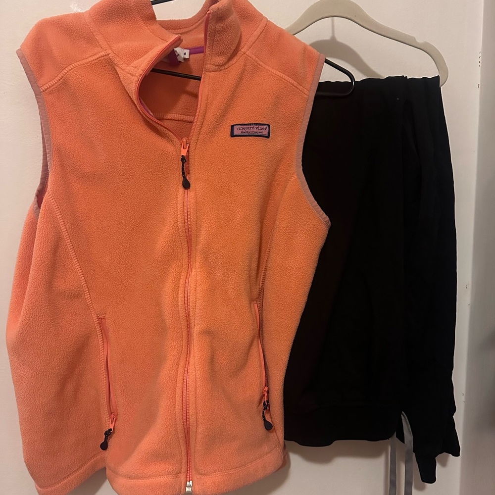 Vineyards Vibrant Orange Fleece Vest